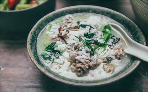 The practice measure of duck wearing soak cooked rice in soup or water 2