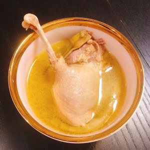 The practice measure of soup of duck of sea of flat pointed bamboo shoot 4