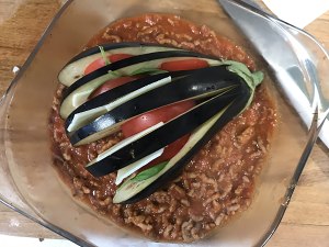 Tomato flesh broken aubergine (avoid deepfry) practice measure 4