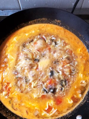 The practice measure with super and delicious ^ - ^ of tomato mushroom soup 6