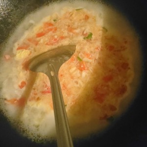 Yam tomato the practice measure of egg a thick soup 3
