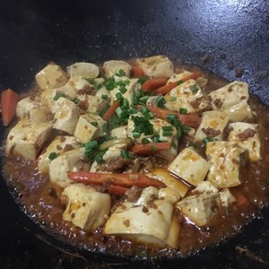 The practice measure of bean curd of stew of turkey face thick chili sauce 3