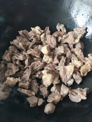 The practice measure of the beef of potato of quick worker tomato that stew 4