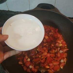 The practice measure of tomato stew meal 5