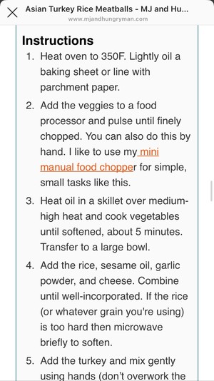 The practice measure of ball of rice of BLW turkey vegetable 3