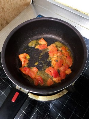 The practice measure of line of cover of tomato egg bright shrimp 6
