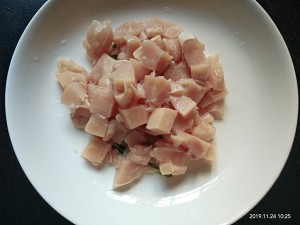 The practice measure of face of broth of tomato chicken breast 2