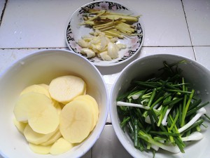 The practice measure of duck of stew of arenaceous boiler potato 1