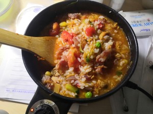 The practice measure of meal of cook with meat of chicken of tomato of hot Chinese cabbage 2