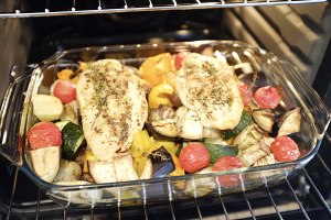 [decrease fat to add muscle] the practice measure of Roasted Chicken And Veggies of flesh of chicken breast of chicken of miscellaneous greens nurse a fire 6