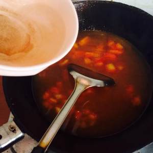 The practice measure of fine dried noodles of egg of simple breakfast tomato 4