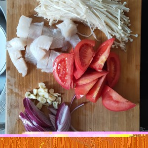 Dry the fish of tomato Ba Sha of two bowls of meals! practice measure 1