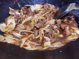 Ginger explodes duck (young ginger fries young duck) practice measure 21