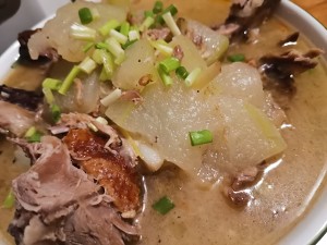 The practice measure of delicacy of soup of duck wearing wax gourd 3