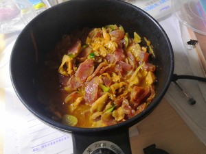 The practice measure of meal of cook with meat of chicken of tomato of hot Chinese cabbage 1