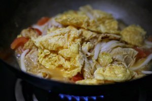 トマトの白身の鴨の卵のシチューのタイトロールで乾燥豆乳クリーム（キャベツの皮） 練習対策13 