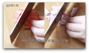 Food of Su Di baby: Dumpling skin hand rips cake + the practice measure that tomato onion fries an egg 13