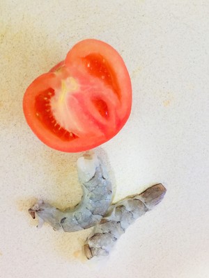 Small noodle of tomato bright shrimp (darling edition) practice measure 1