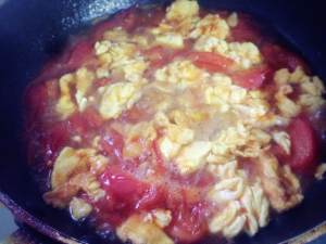 The practice measure of cake of tomato egg braise 4