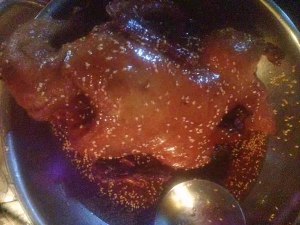 Mom does not let outside the practice measure of the sesame oil duck that pass 3
