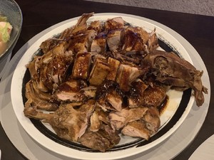 The practice measure of the duck of smoked plum stew that boil 10