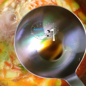 The practice measure of beautiful soup of egg of tomato towel gourd 9