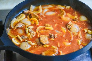 The practice measure of meal of beef of tomato red cook with meat 10