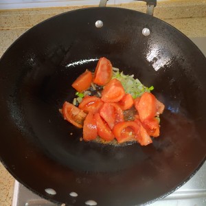 Tomato fries rutabaga (wild cabbage) practice measure 3