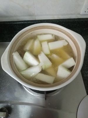 The practice measure of soup of duck of chest of dish of wet Shan wax gourd 5