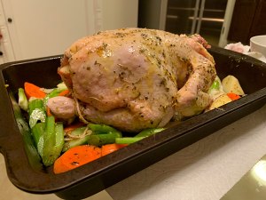 Thanksgiving presses axial dish -- the practice measure of chicken of nurse a fire 4