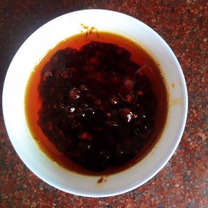 The practice measure of face of turkey of fried bean sauce 2