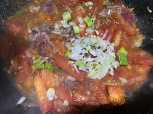 The practice measure of the beef tomato hoosh that does not add water 6