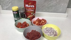トマトミートソースのイタリア顔の練習対策1  