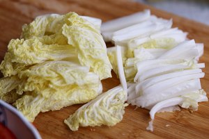 Dried bean milk cream in tight rolls of stew of duck's egg of tomato Chinese cabbage (fabaceous skin) practice measure 5
