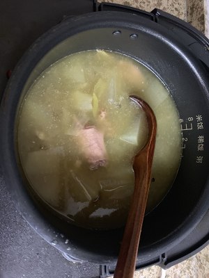 Wax gourd duck piece the practice measure of soup 4