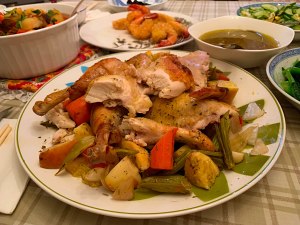 Thanksgiving presses axial dish -- the practice measure of chicken of nurse a fire 9