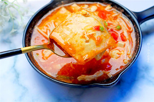 The practice measure of soup of bean curd of stay of proceedings of tomato acupuncture needle 15