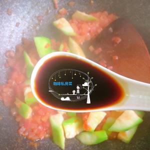 The practice measure of beautiful soup of egg of tomato towel gourd 4