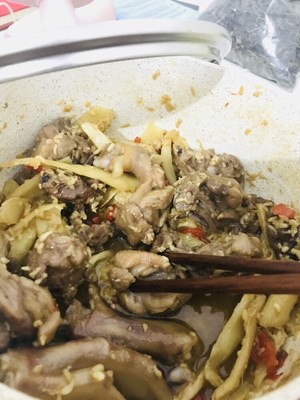 The practice measure of Bao of duck of young ginger stew 8